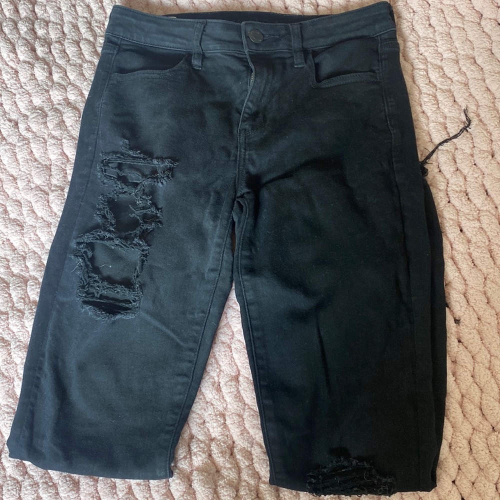 AEO BLACK HI RISE JEGGING
